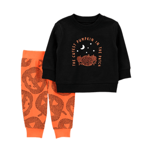 Set Buzo Negro y Pantalón Calabazas Unisex - Carter's