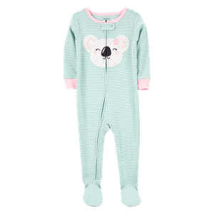 Pijama Enteriza con Pies Koala y Rayas Niñas - Carter's