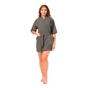 Bata de Baño Femenina Gris Talla Única - Essenza