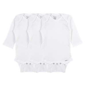 Set 3 Bodies Manga Larga Blanco Unisex - Gerber