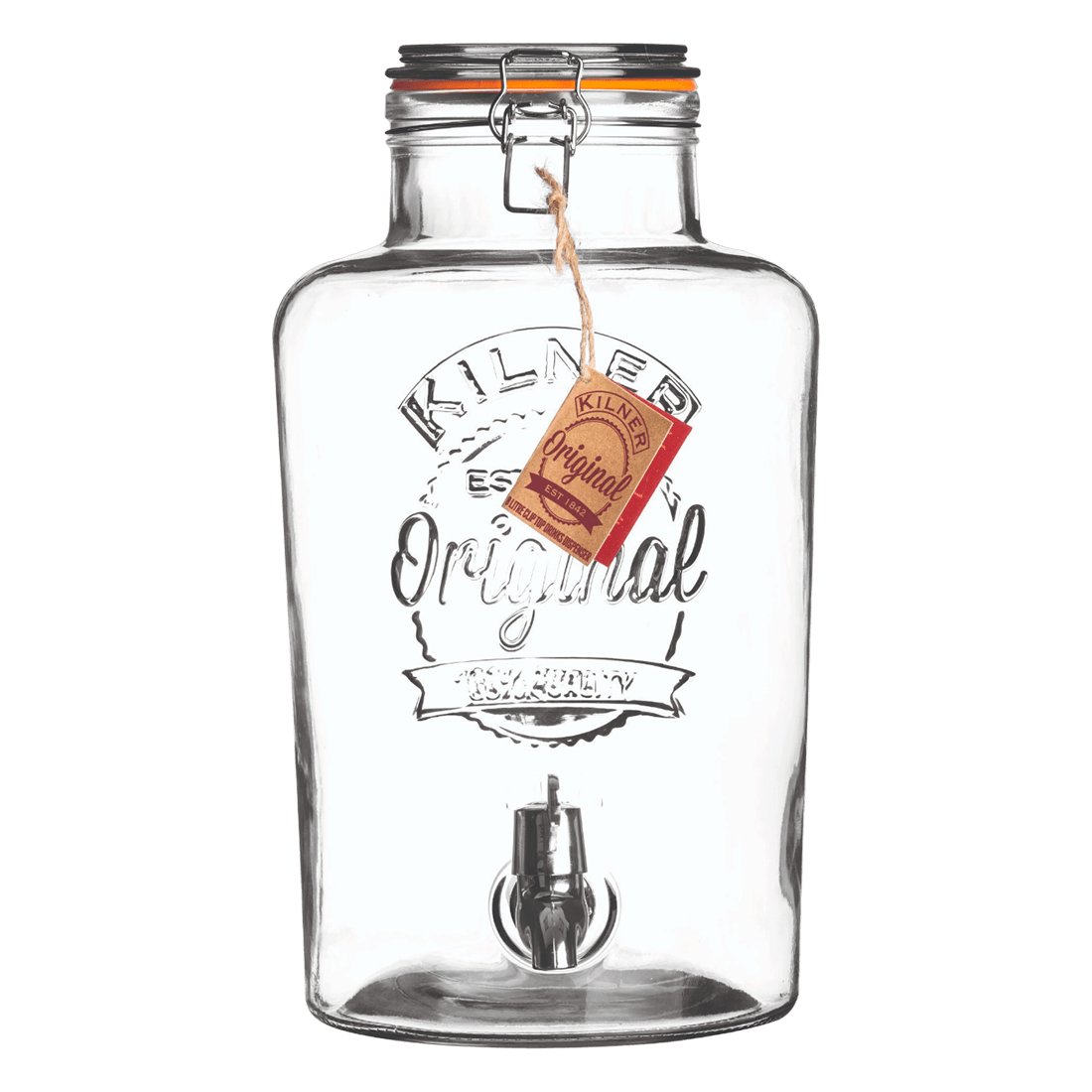 Dispensador con grifo 8 litros - Cristal - Kilner