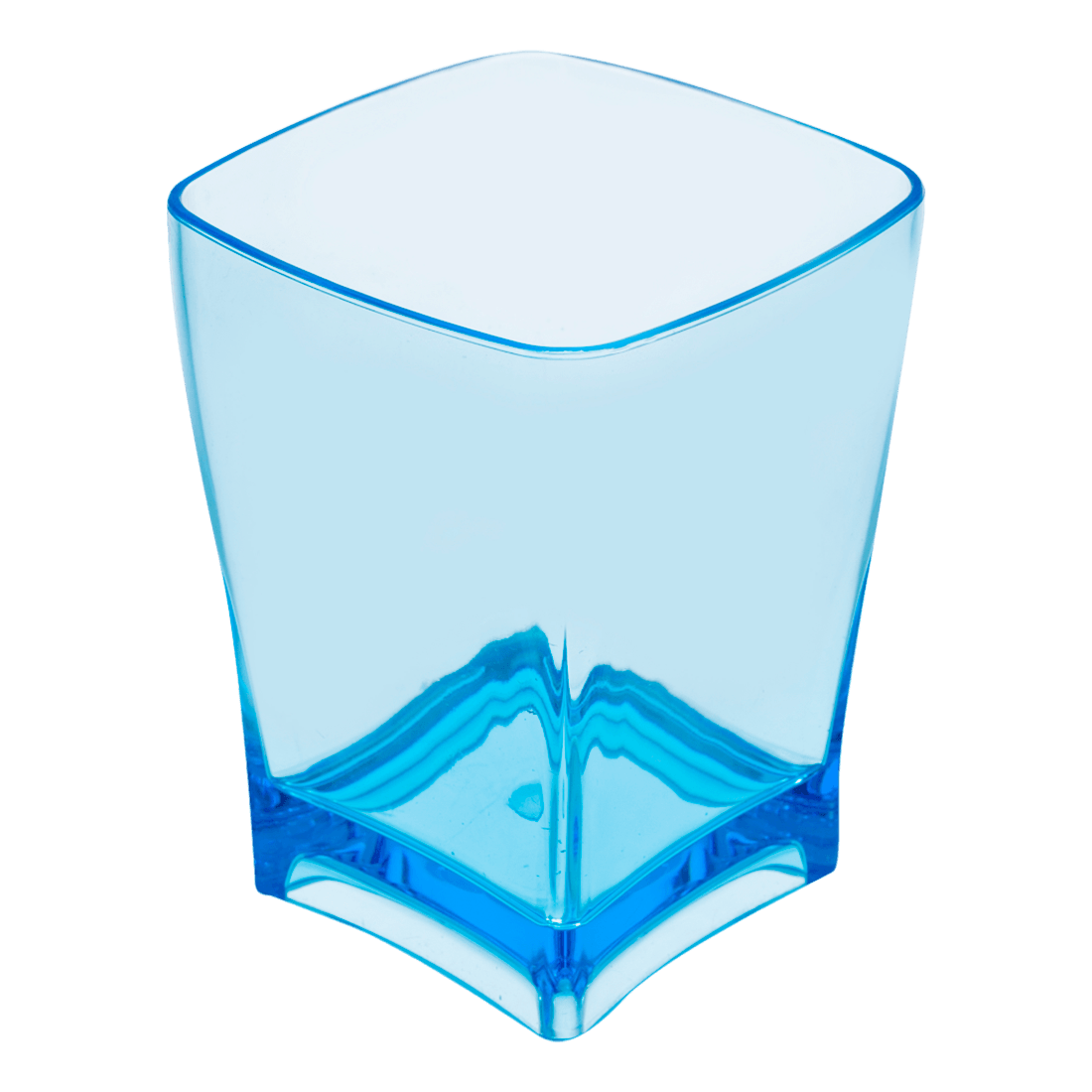 Vaso Acrílico Cuadrado Pequeño Azul 270ml - Felli