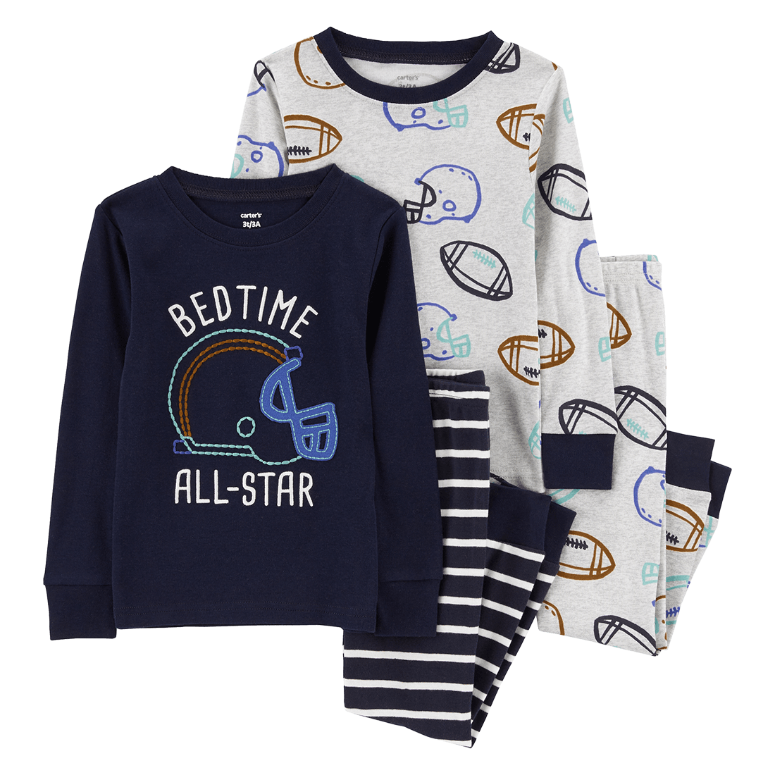 Set Pijama 4 Piezas Estampada Niños - Carter's