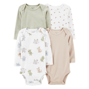 Set 4 Bodies Manga Larga Unisex - Carter's