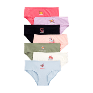 Set 7 Panties Colores Surtidos Niñas - Carter's