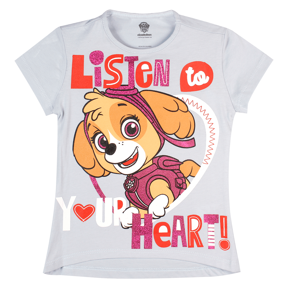 Playera Paw Patrol manga corta para niña