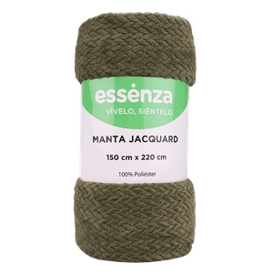 Manta En Jacquard Extragrande Verde - Essenza