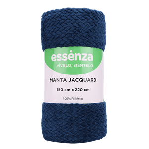 Manta En Jacquard Extragrande De 250 Azul