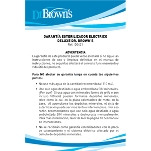 Esterilizador de Teteros Eléctrico Indicador Ciclo - Dr. Brown's