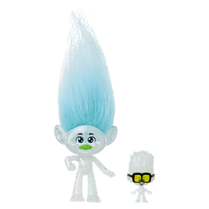 Mini Figuras Guy y Tiny Diamond con Cabello de Felpa - Trolls