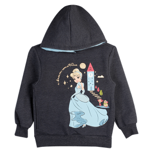 Hoodie con Capota Azul Niñas - Princesas