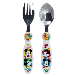 Set Cuchara y Tenedor Metálicos Mickey Funtastic - Stor