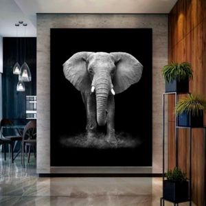 Cuadro Elefante Cuerpo Completo Black 180x120x5cm - Ekonomodo Colombia