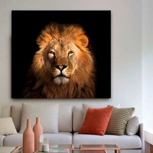 Cuadro Cara León Rafe 50x70x5cm - Ekonomodo Colombia