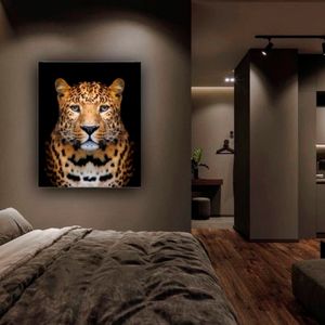 Cuadro Cara Leopardo Rafe 70x50x5cm - Ekonomodo Colombia