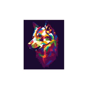 Cuadro Lobo Life Colors 70x50x5cm - Ekonomodo Colombia