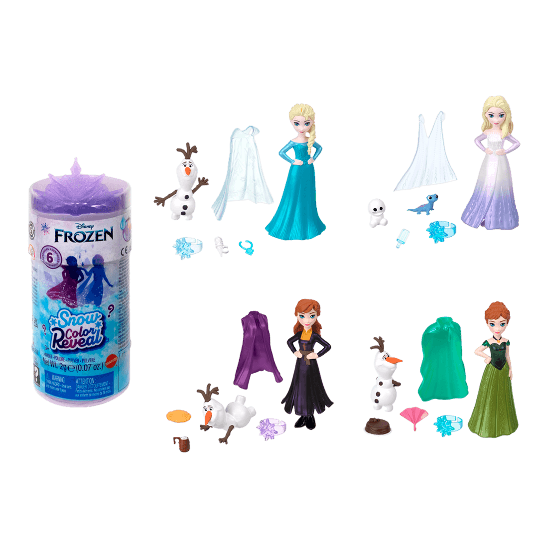 Figura Disney Snow Color Reveal Frozen Frozen Pepe Ganga Pepe Ganga