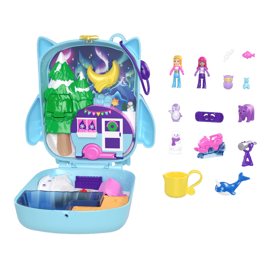 Set Compacto Pijamada de Búho - Polly Pocket