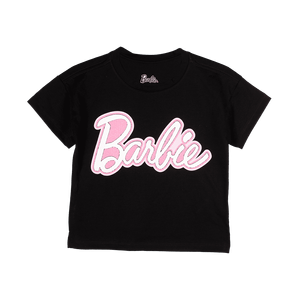 Camiseta Manga Corta Negra Niñas - Barbie