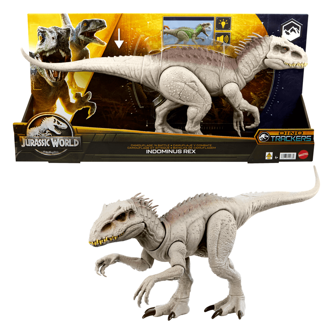 Figura Dinosaurio Indominus Rex Camuflaje Y Ataque Jurassic