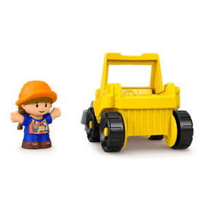 Figura Little People y Vehículo de Construcción - Fisher Price