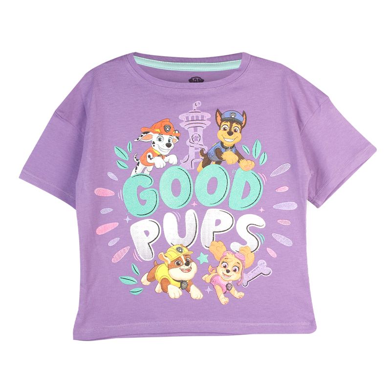 Camiseta Manga Corta Estampada Lila Ninas Paw Patrol Paw Patrol Pepe Ganga Pepe Ganga