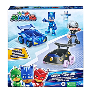 Set de Vehículos PJ Masks Pilotos al Combate Catboy vs Luna Girl