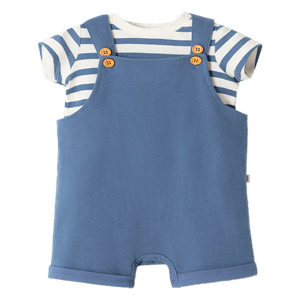 Set Overol Azul y Body Manga Corta Bebés Niños - Baby Fresh