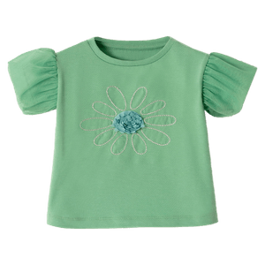 Camiseta Manga Corta Verde Niñas - Baby Fresh