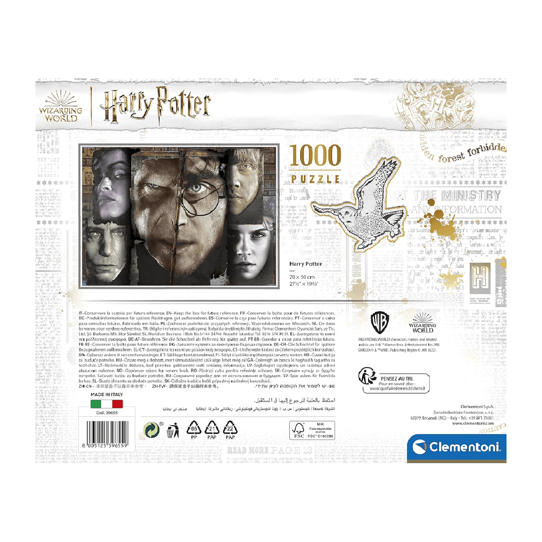 Rompecabezas Película Harry Potter 1000 Piezas Clementoni Clementoni