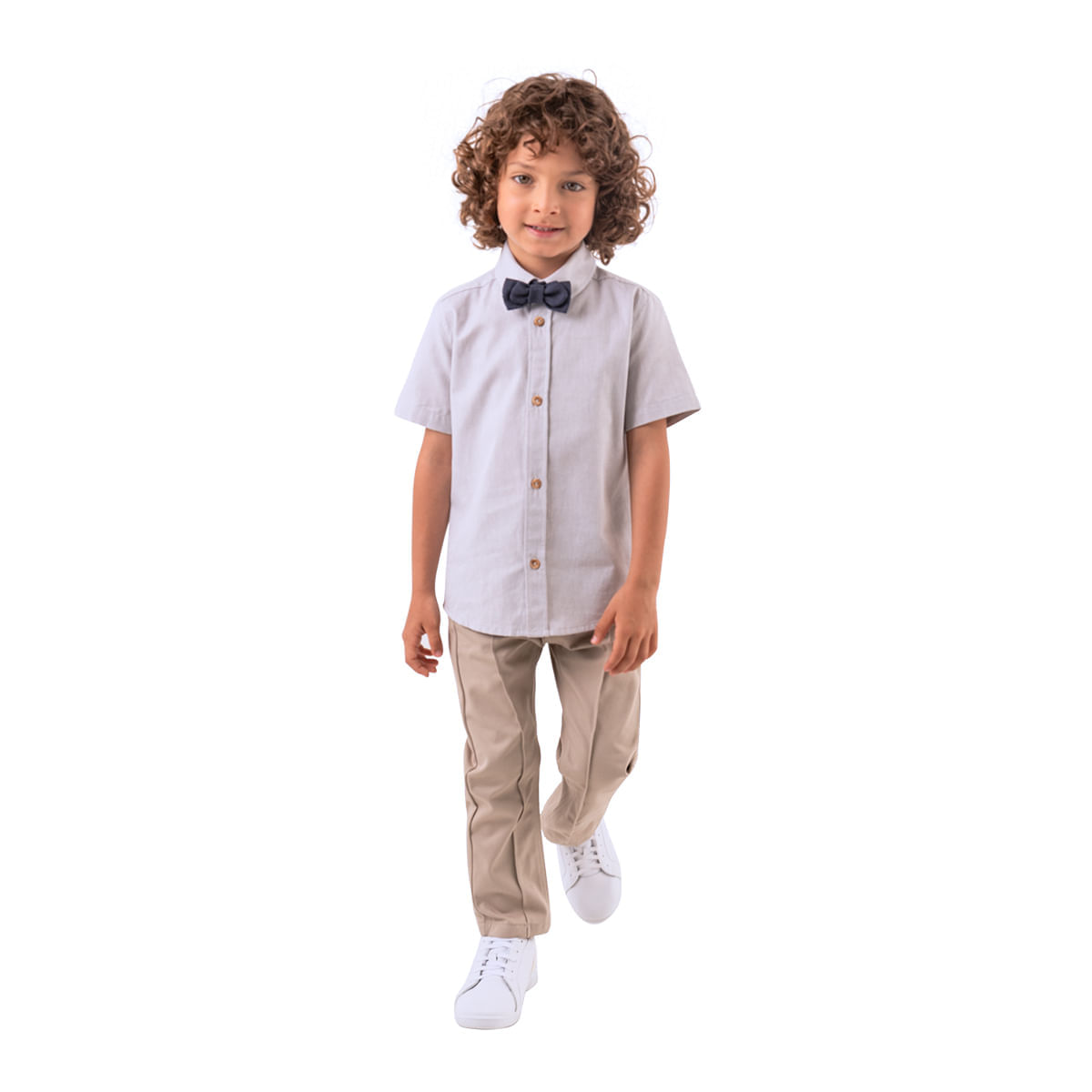 Camisa manga corta con corbatín para bebé niño