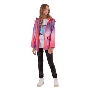 Chaqueta tipo raincoat repelente al agua para niña