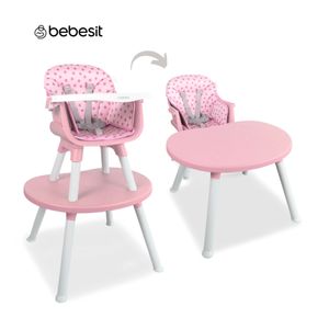 Silla Comedor 3 en 1 Baby Desk Rosada - Bebesit