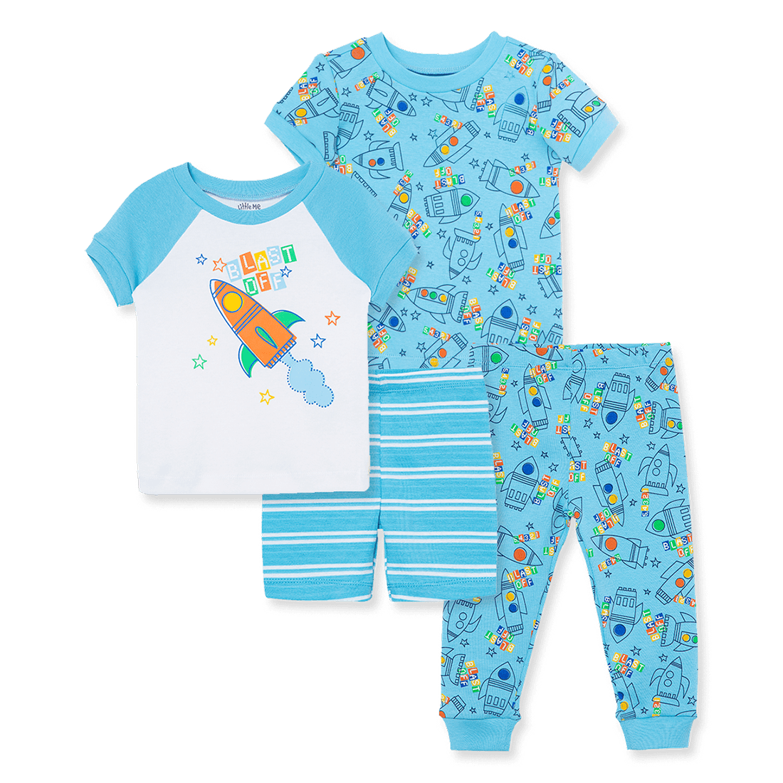 Set 2 Pijamas 4 Piezas Cohetes Niños - Little Me