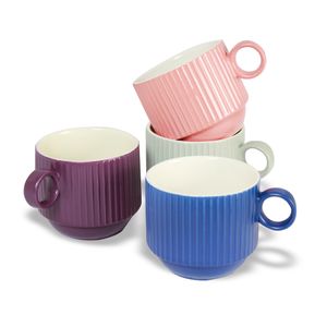 Set 4 Mug Colores Armonía 320 ml - Ikhome