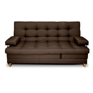 Sofá Cama Balmain Tela Café - Muebles Online