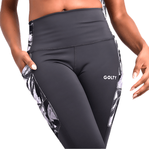 Legging Arena Sublimado Negro Mujer - Golty