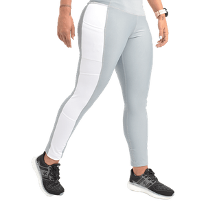 Legging Kick Gris y Blanco Mujer - Golty