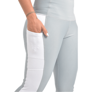 Legging Kick Gris y Blanco Mujer - Golty