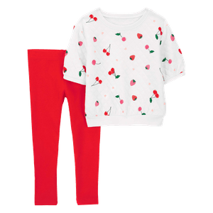 Set Blusa Frutas y Pantalón Rojo Niñas - Carter's