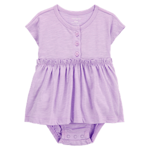Vestido Manga Corta Morado Bebés Niñas - Carter's