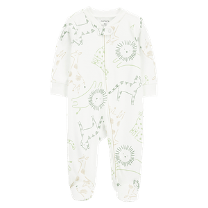Pijama Enteriza Animales Blanco Bebés Unisex - Carter's