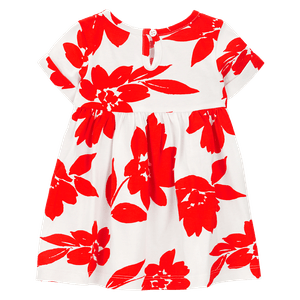 Set Vestido Flores, Mameluco Rosado y Calzón Bebés Niñas - Carter's