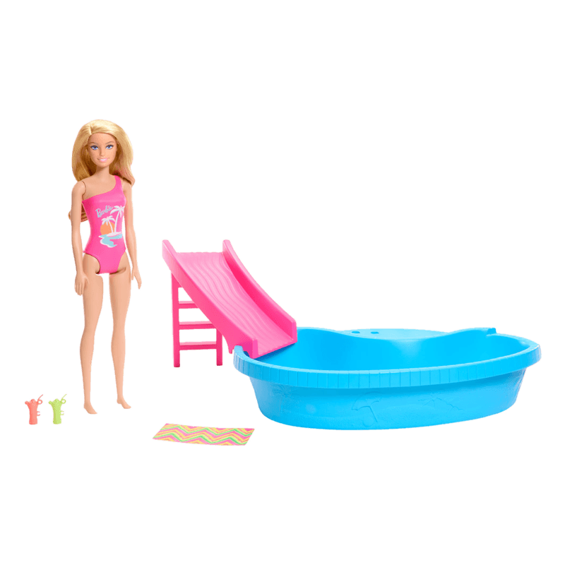 Set De Juego Alberca Glam Con Muñeca Barbie Barbie Pepe Ganga