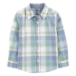 Camisa Manga Larga Cuadros Niños - Oshkosh