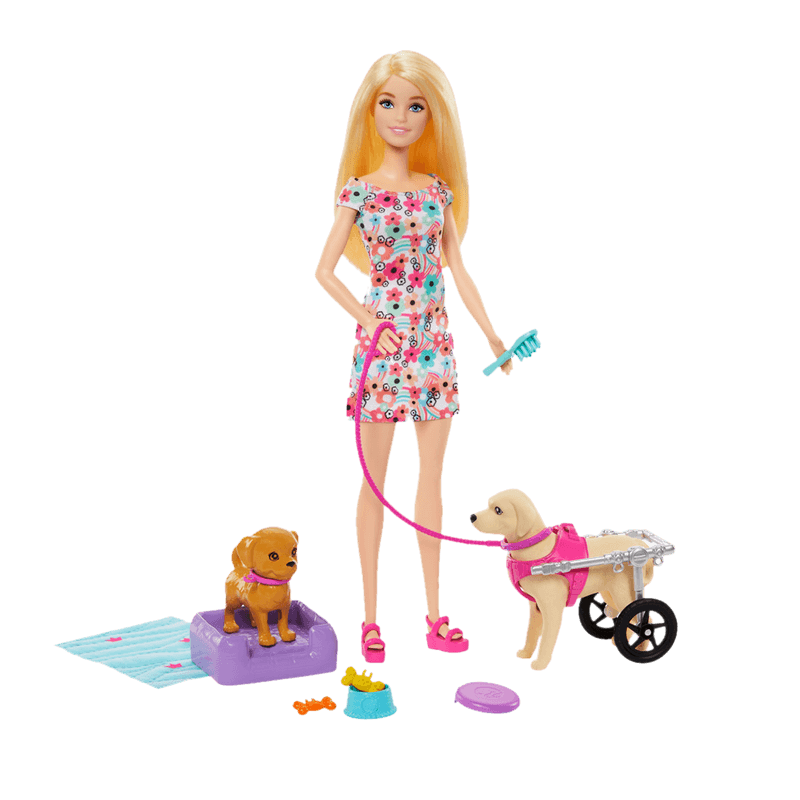 Set Paseo De Perrito Con Silla De Ruedas Barbie Barbie Pepe Ganga Pepe Ganga