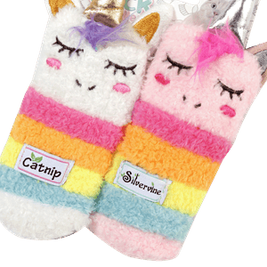 Juguete 2 Piezas Calcetín Unicornio para Gatos - All For Paws