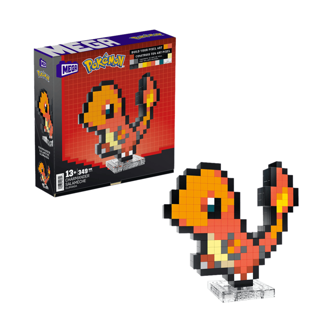 Juguete de Construcción Pokémon Charmander Píxel - Mega