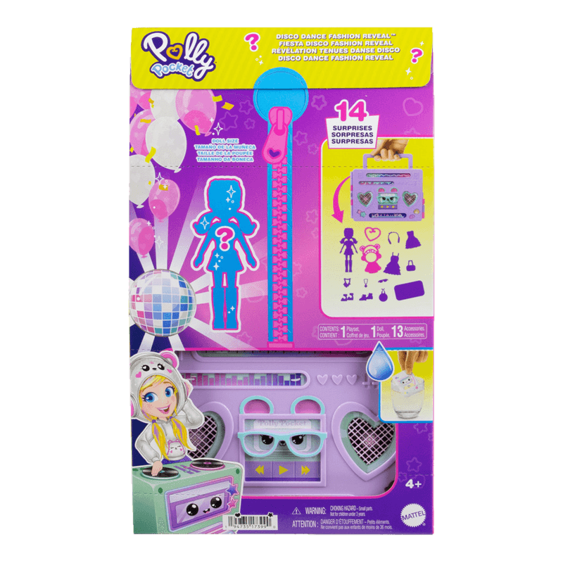 Set De Juego Fiesta Disco Fashion Reveal Polly Pocket Polly