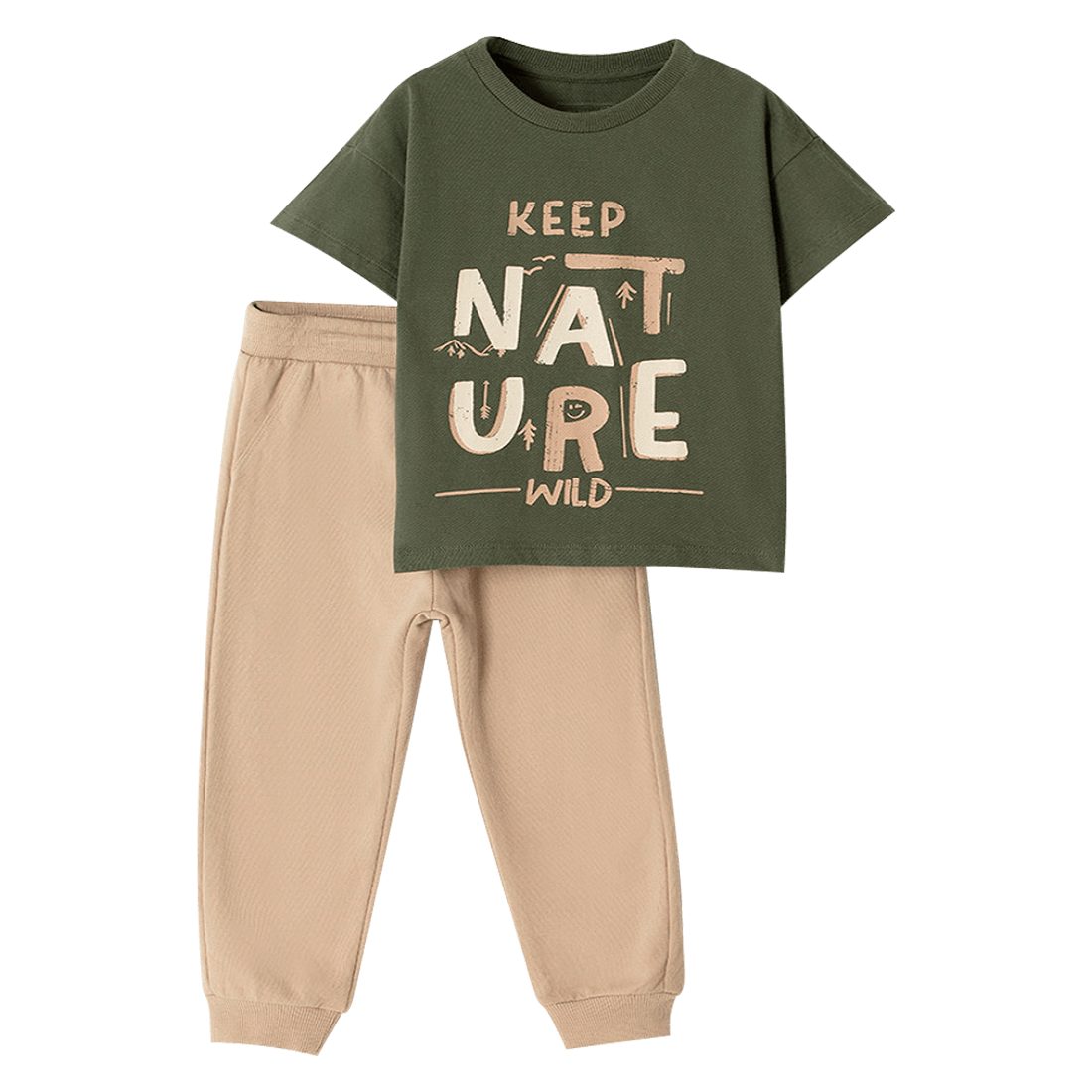 Set Camiseta Y Pantalón Beige Bebés Niños - Baby Fresh Baby Fresh ...